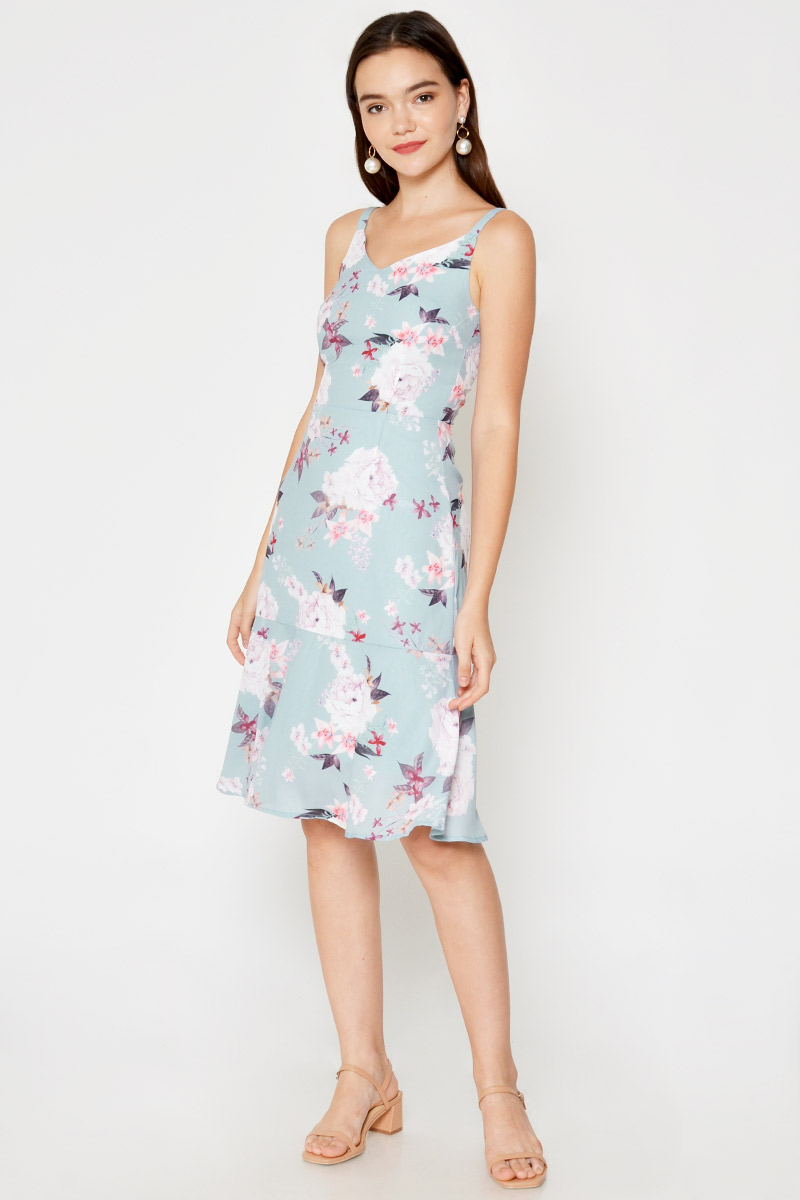 floral flounce dress