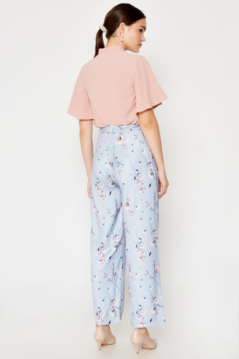 AVERIE FLORAL HIGHWAIST FLARE PANTS