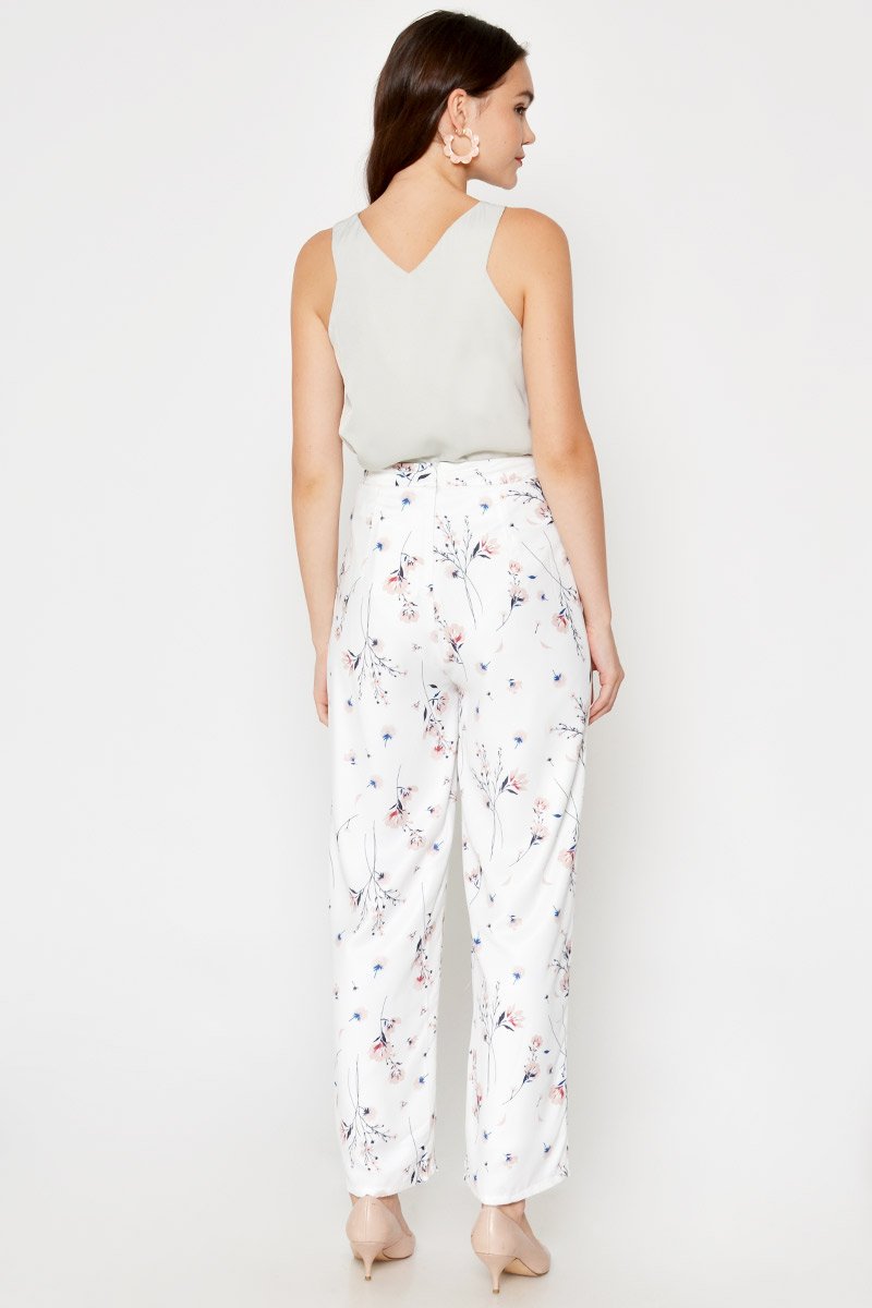 AVERIE FLORAL HIGHWAIST FLARE PANTS