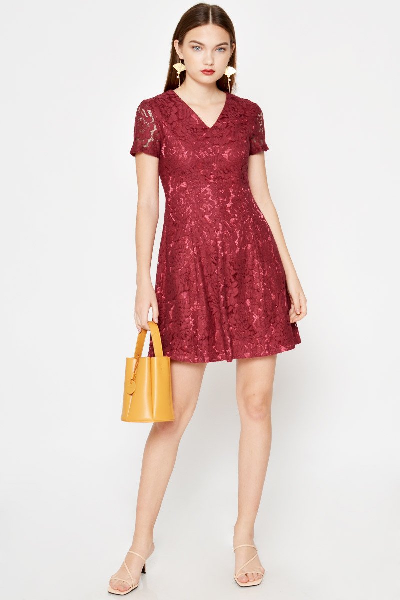 LYNDA LACE SKATER DRESS