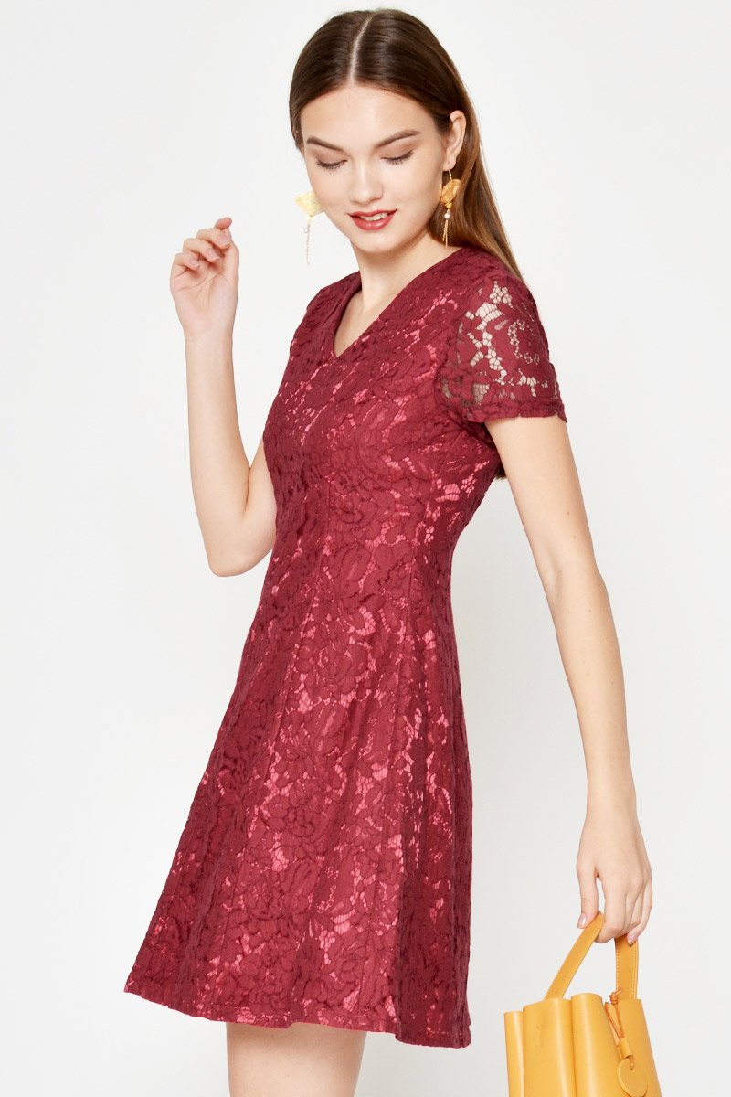 LYNDA LACE SKATER DRESS