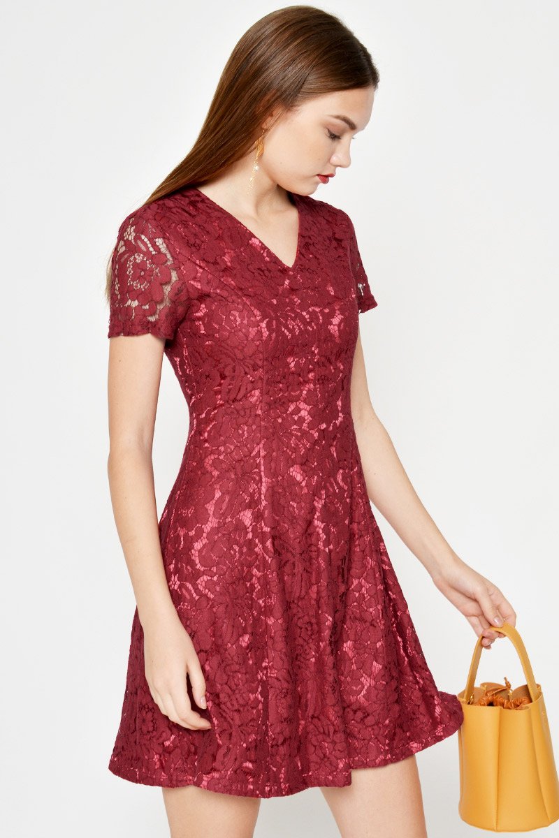 LYNDA LACE SKATER DRESS