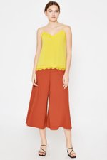 ELLSEY CHIFFON DOT LACE CAMI TOP