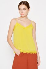 ELLSEY CHIFFON DOT LACE CAMI TOP