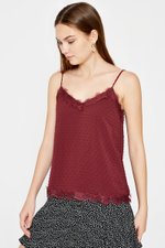 ELLSEY CHIFFON DOT LACE CAMI TOP