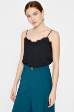 ELLSEY CHIFFON DOT LACE CAMI TOP
