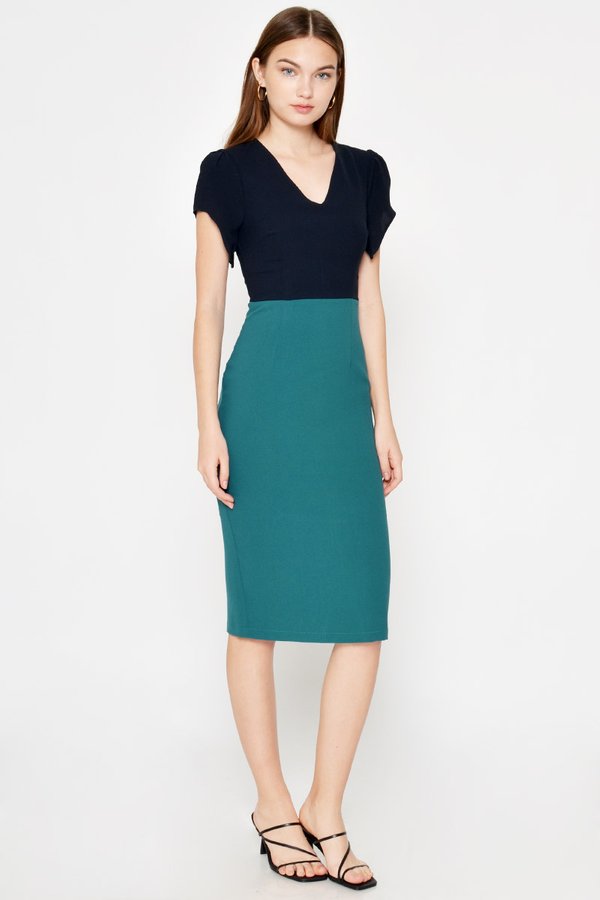 TREMAINE COLOURBLOCK MIDI DRESS