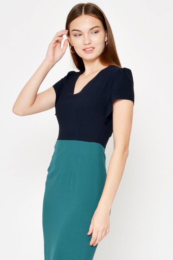 TREMAINE COLOURBLOCK MIDI DRESS