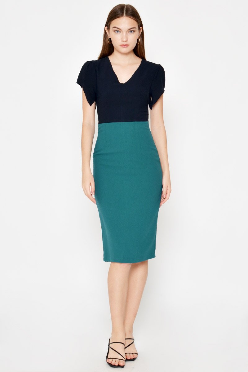 TREMAINE COLOURBLOCK MIDI DRESS