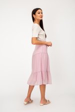 LACHELLE CHIFFON DOT MIDI SKIRT