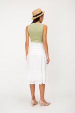 LACHELLE CHIFFON DOT MIDI SKIRT