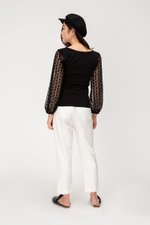 ZION CROCHET BALLOON SLEEVE TOP ZION CROCHET BALLOON SLEEVE TOP