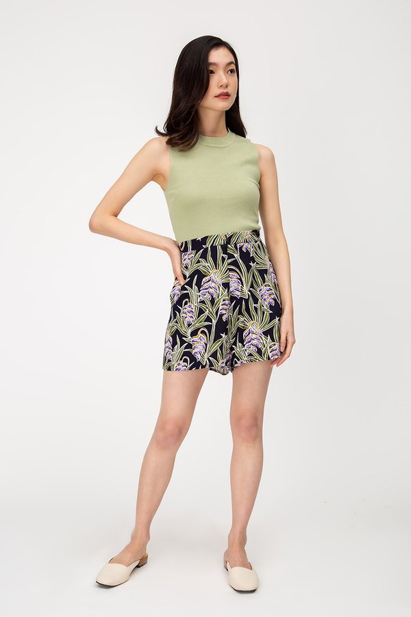 GALLIA BATIK HIGHWAIST FLARE SHORTS