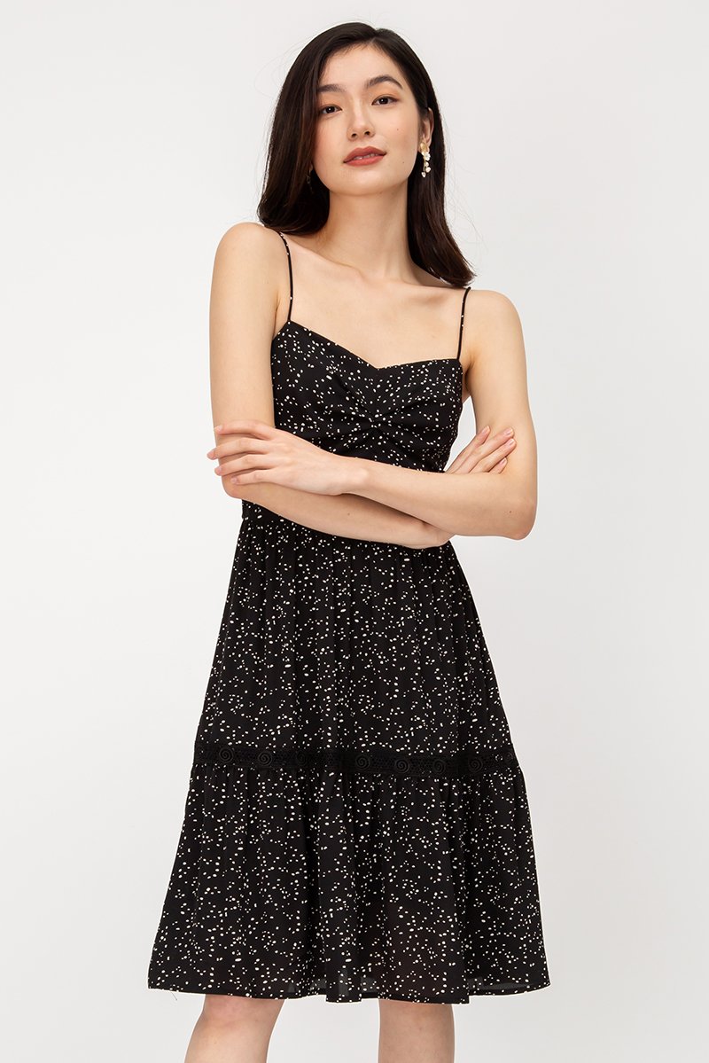 MOXIE DOTTED BUSTIER DRESS