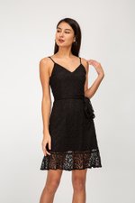 FAUNIA LACE MIDI DRESS W SASH