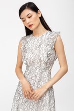 ELIZABETH CUTOUT WAIST LACE CHEONGSAM W DETACHABLE COLLAR ELIZABETH CUTOUT WAIST LACE CHEONGSAM W DETACHABLE COLLAR