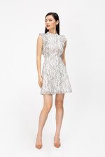 ELIZABETH CUTOUT WAIST LACE CHEONGSAM W DETACHABLE COLLAR ELIZABETH CUTOUT WAIST LACE CHEONGSAM W DETACHABLE COLLAR