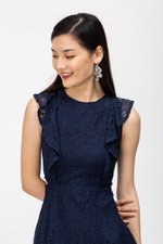 ELIZABETH CUTOUT WAIST LACE CHEONGSAM W DETACHABLE COLLAR ELIZABETH CUTOUT WAIST LACE CHEONGSAM W DETACHABLE COLLAR