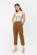 STEPHAN FLORAL JACQUARD CROP TOP
