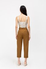 STEPHAN FLORAL JACQUARD CROP TOP