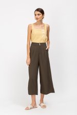 ELISE CHINESE BUTTON CHECKERED TOP