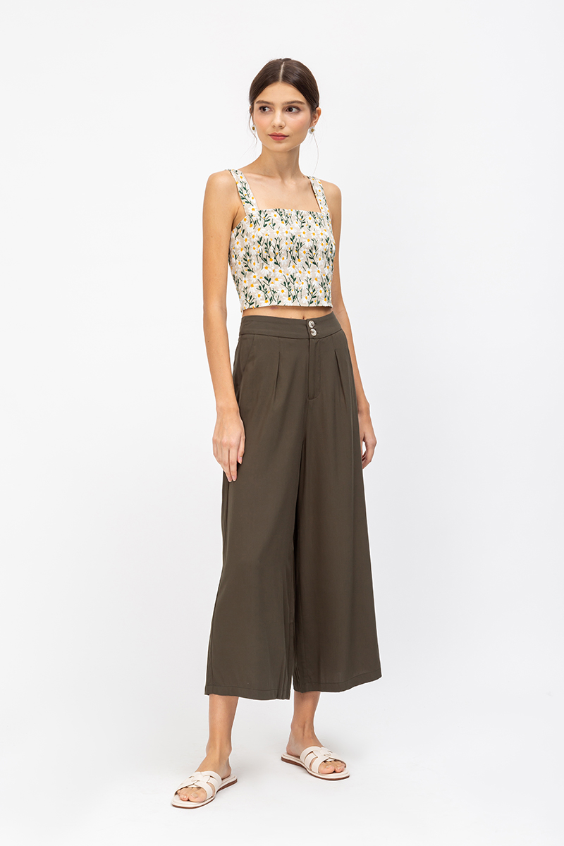 JALISA DAISY EMBROIDERY CROP TOP