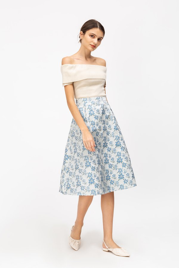GWENDA FLORAL JACQUARD SKIRT