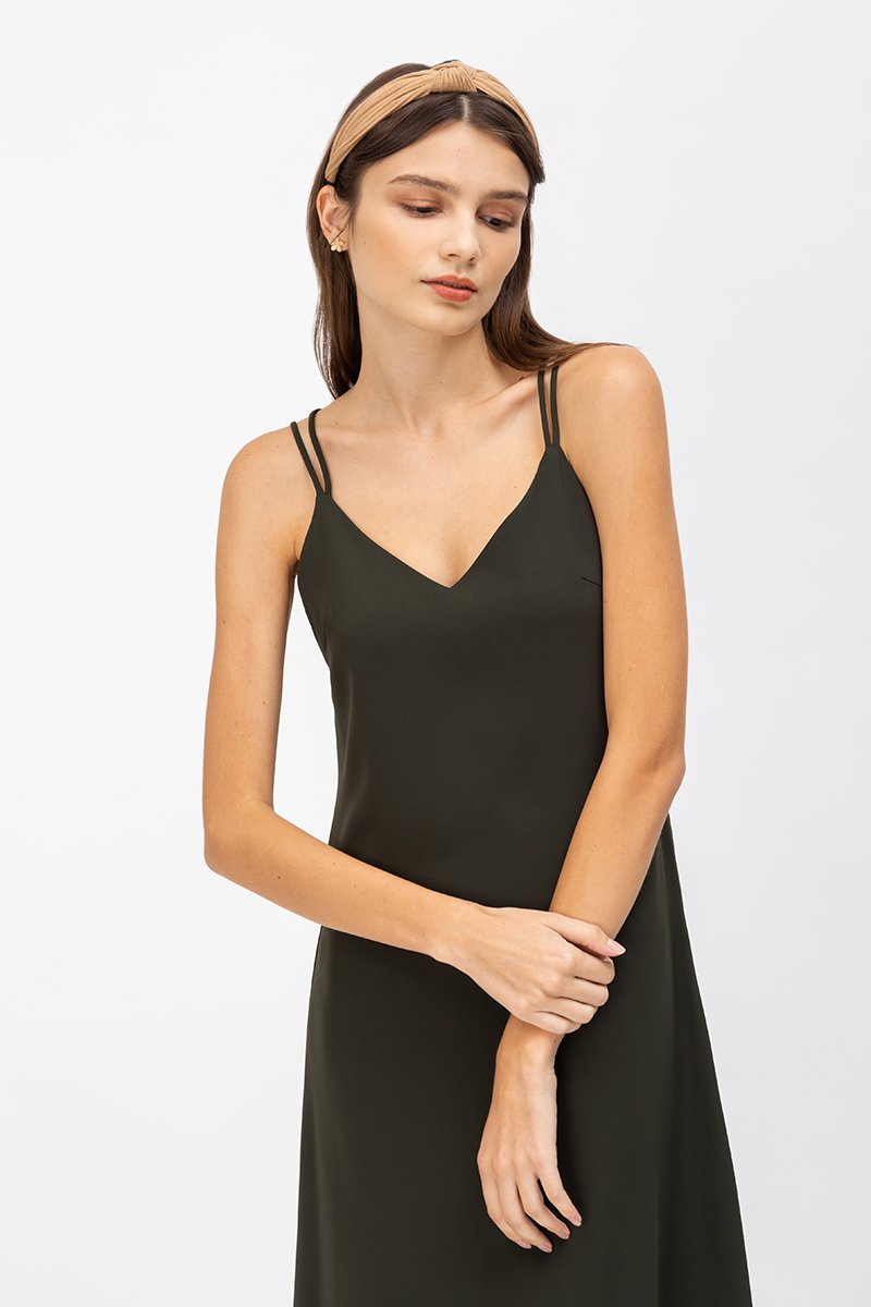 NISHA STRAPPY BACK MIDI DRESS