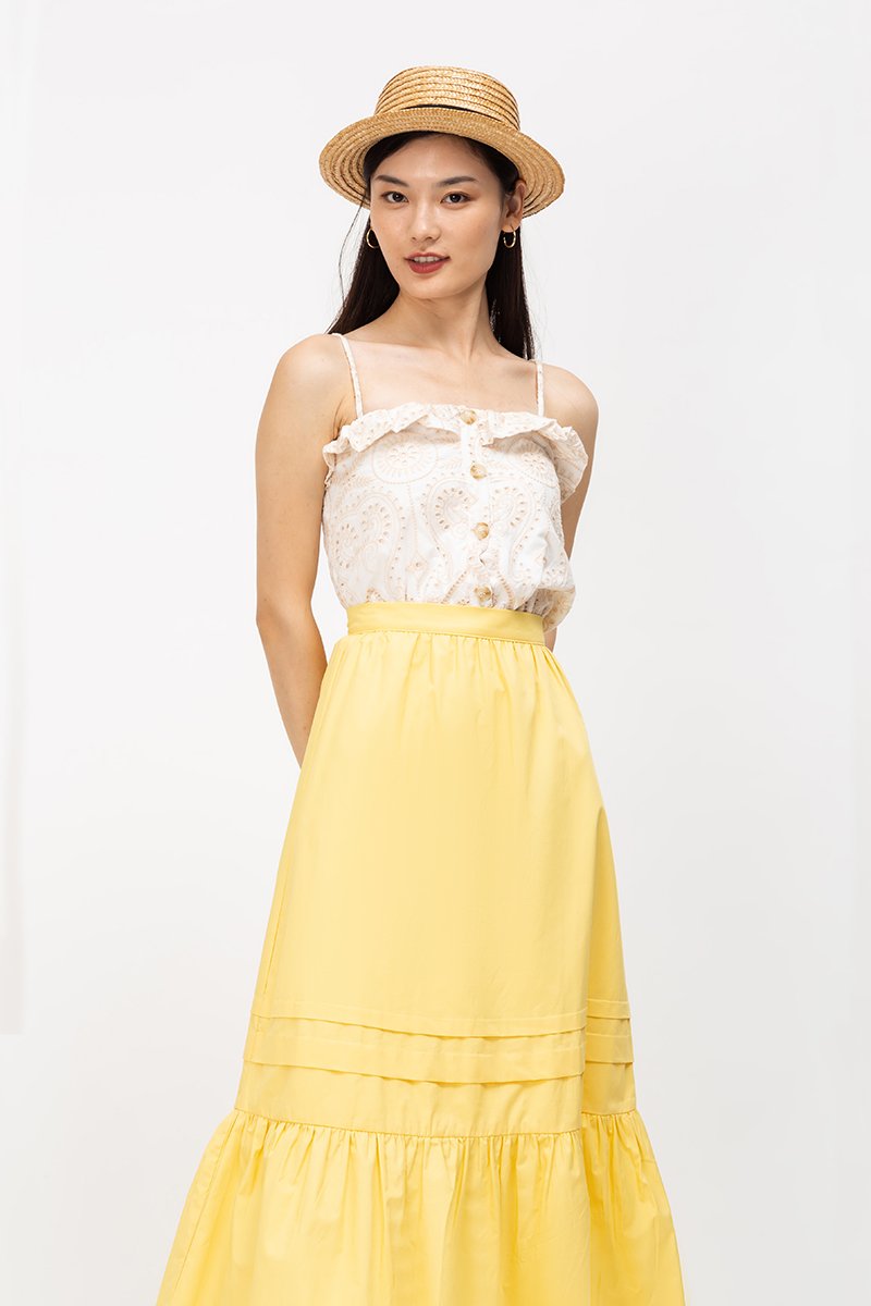 KYRA POPLIN MIDAXI SKIRT