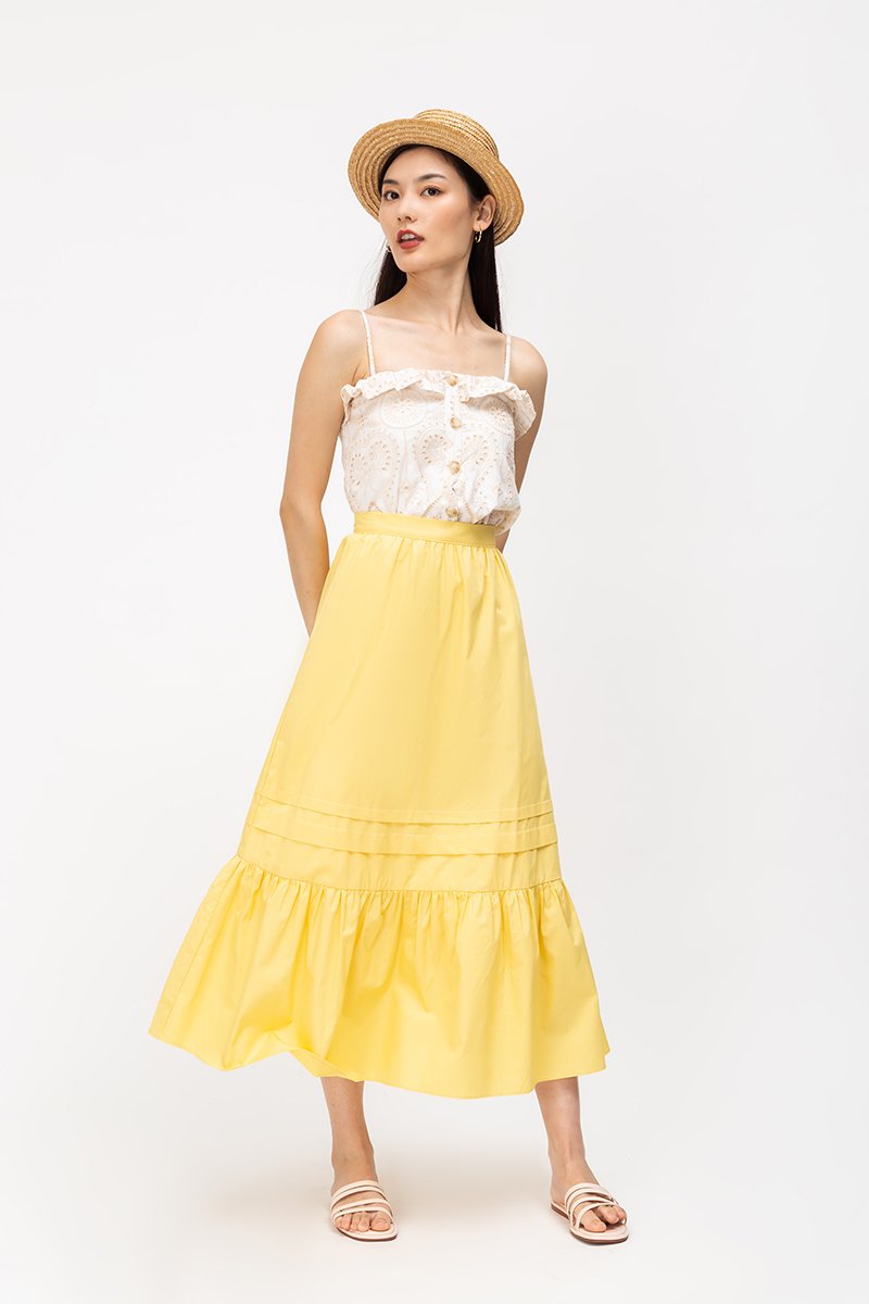 KYRA POPLIN MIDAXI SKIRT