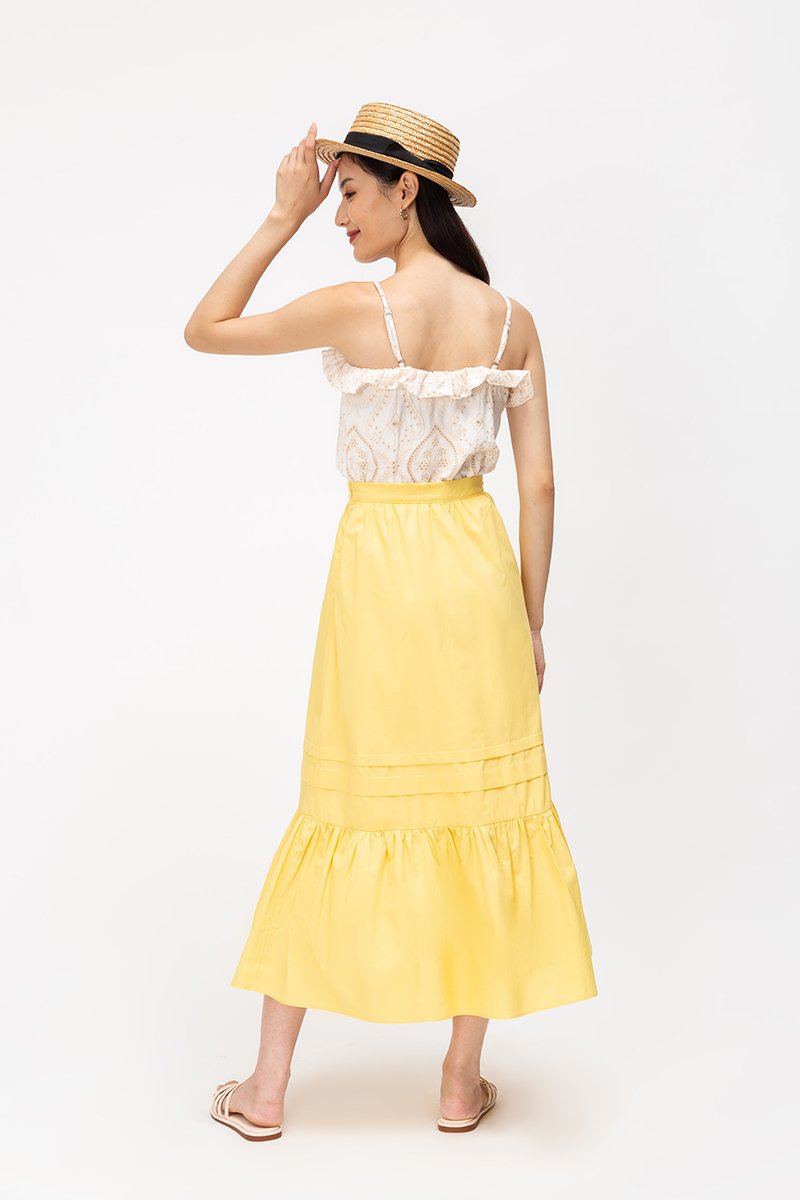 KYRA POPLIN MIDAXI SKIRT