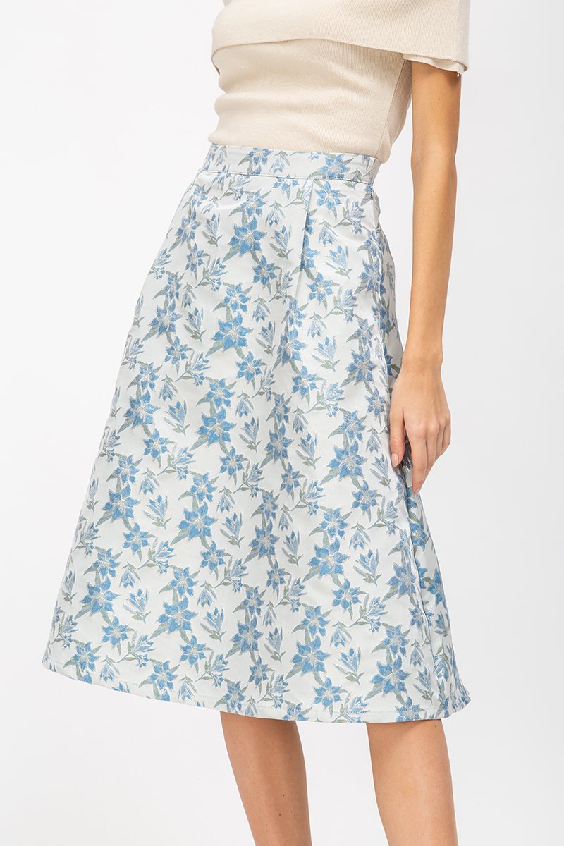 GWENDA FLORAL JACQUARD SKIRT