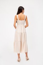 CARLENE TIERED MAXI DRESS W SLIT CARLENE TIERED MAXI DRESS W SLIT
