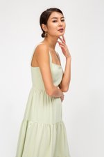 CARLENE TIERED MAXI DRESS W SLIT CARLENE TIERED MAXI DRESS W SLIT