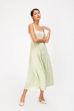 CARLENE TIERED MAXI DRESS W SLIT CARLENE TIERED MAXI DRESS W SLIT