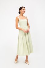 CARLENE TIERED MAXI DRESS W SLIT CARLENE TIERED MAXI DRESS W SLIT