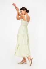 CARLENE TIERED MAXI DRESS W SLIT CARLENE TIERED MAXI DRESS W SLIT