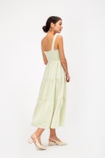CARLENE TIERED MAXI DRESS W SLIT CARLENE TIERED MAXI DRESS W SLIT