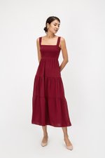 CARLENE TIERED MAXI DRESS W SLIT CARLENE TIERED MAXI DRESS W SLIT