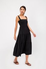 CARLENE TIERED MAXI DRESS W SLIT CARLENE TIERED MAXI DRESS W SLIT