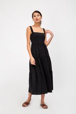 CARLENE TIERED MAXI DRESS W SLIT CARLENE TIERED MAXI DRESS W SLIT