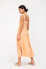 CARLENE TIERED MAXI DRESS W SLIT CARLENE TIERED MAXI DRESS W SLIT