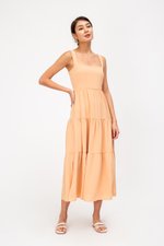CARLENE TIERED MAXI DRESS W SLIT CARLENE TIERED MAXI DRESS W SLIT