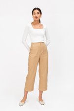 YENI SQUARENECK RIBBED TOP