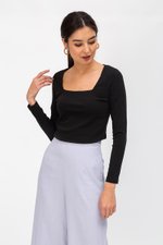 YENI SQUARENECK RIBBED TOP