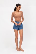 YENI SQUARENECK RIBBED TOP