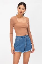 YENI SQUARENECK RIBBED TOP