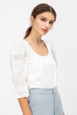 MIKO CROCHET PUFF SLEEVE TOP MIKO CROCHET PUFF SLEEVE TOP