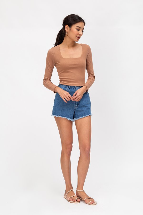YENI SQUARENECK RIBBED TOP