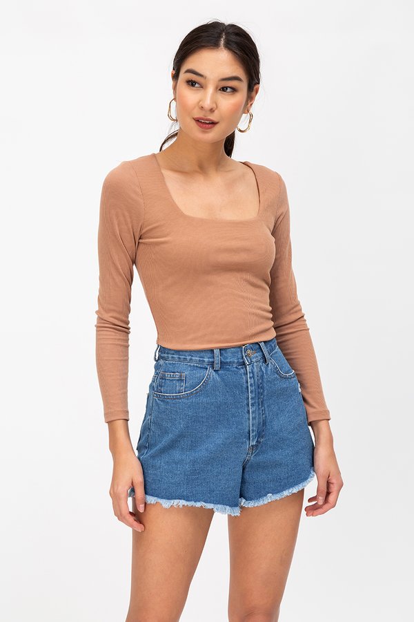 YENI SQUARENECK RIBBED TOP